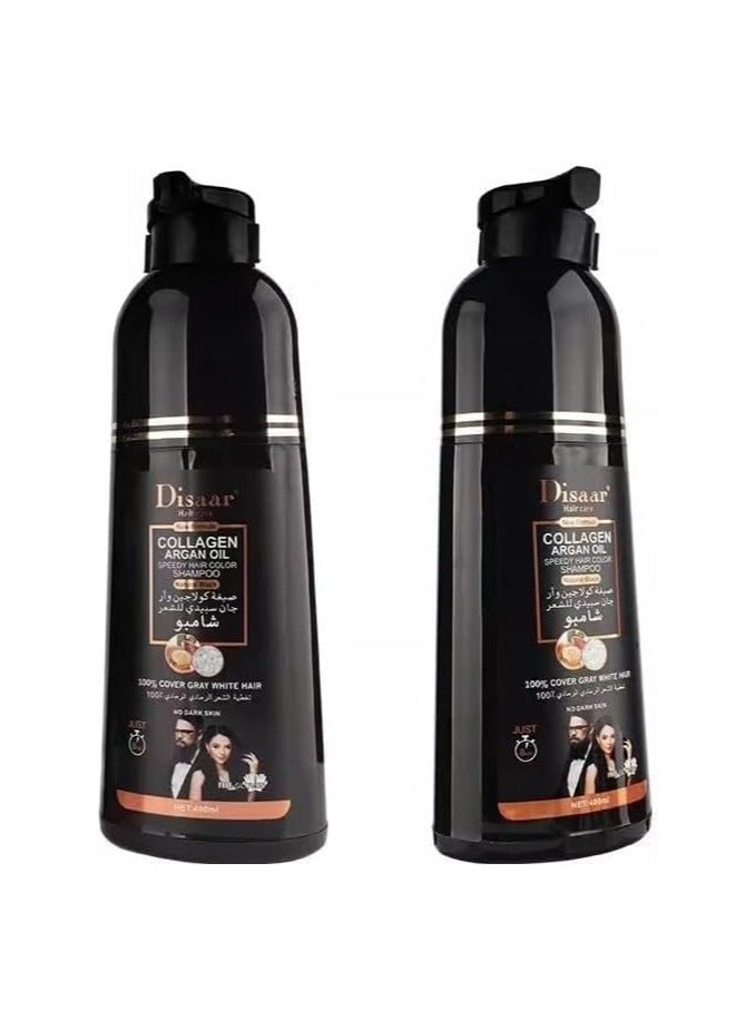 ديسار شامبو صبغة شعر اسود طبيعي بزيت الاركان 400 مل - Image 2