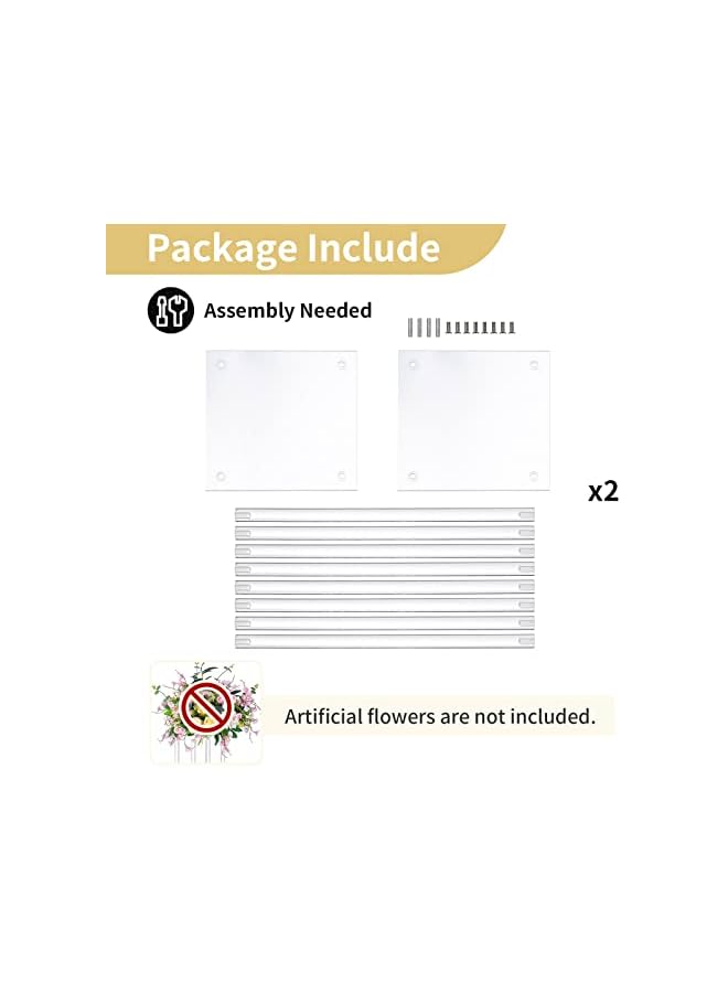 The Bros مزهرية أكريليك لمركز الزفاف - 2 قطعة بارتفاع 39 بوصة لزهور الزينة لطاولات الحفلات - ديكور زفاف أنيق بتصميم هندسي - Image 4