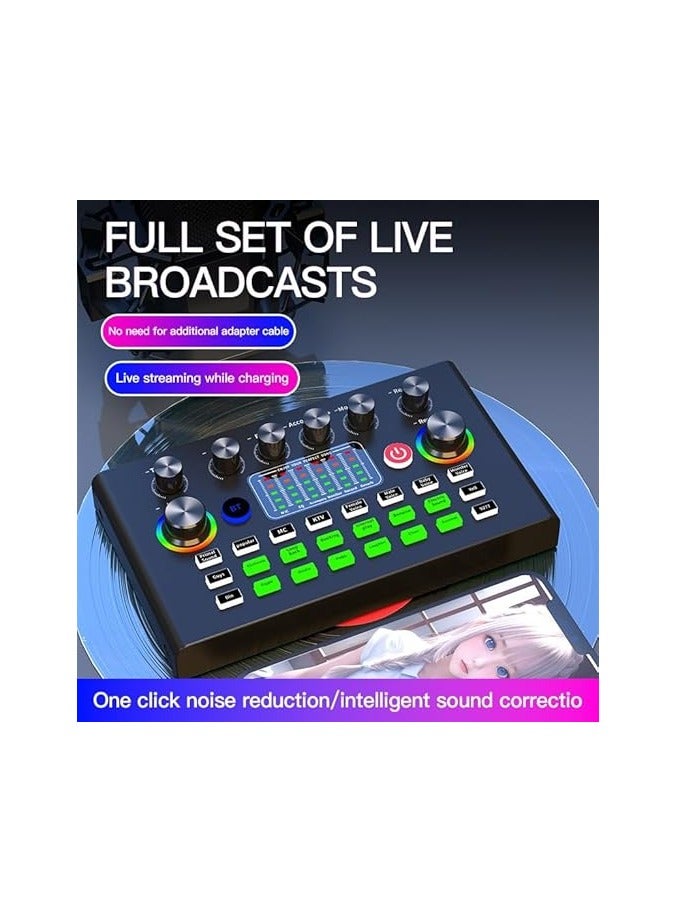 F009 Professional Live Sound Card – Wireless Bluetooth Audio Mixing Sound Mixer | Radio Console Amplifier for PC, Laptop, and Phone | Ultimate Tool for Broadcasting, Recording, and Live Streaming  - Image 2