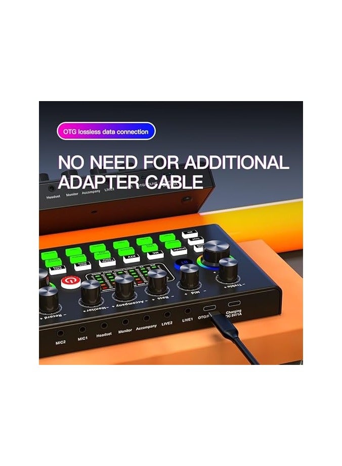 F009 Professional Live Sound Card – Wireless Bluetooth Audio Mixing Sound Mixer | Radio Console Amplifier for PC, Laptop, and Phone | Ultimate Tool for Broadcasting, Recording, and Live Streaming  - Image 4
