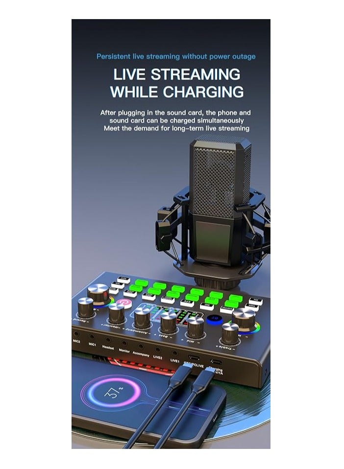 F009 Professional Live Sound Card – Wireless Bluetooth Audio Mixing Sound Mixer | Radio Console Amplifier for PC, Laptop, and Phone | Ultimate Tool for Broadcasting, Recording, and Live Streaming  - Image 5