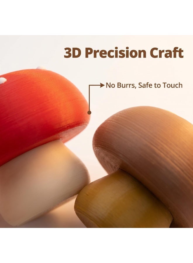 3D Printed Mushroom Fidget Toy, Stress Relief Clicker, Cute Desktop Decor - Image 2