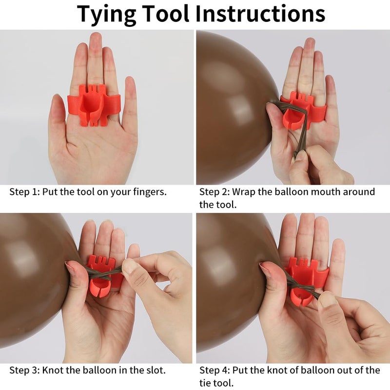 RUBFAC 156pcs Dusty Blue and Brown Balloon Garland Arch Kit, Bear Baby Shower Decoration with Boho Brown Skin Color Blue Balloons for Gender Reveal and Birthday Party Decoration - Image 4