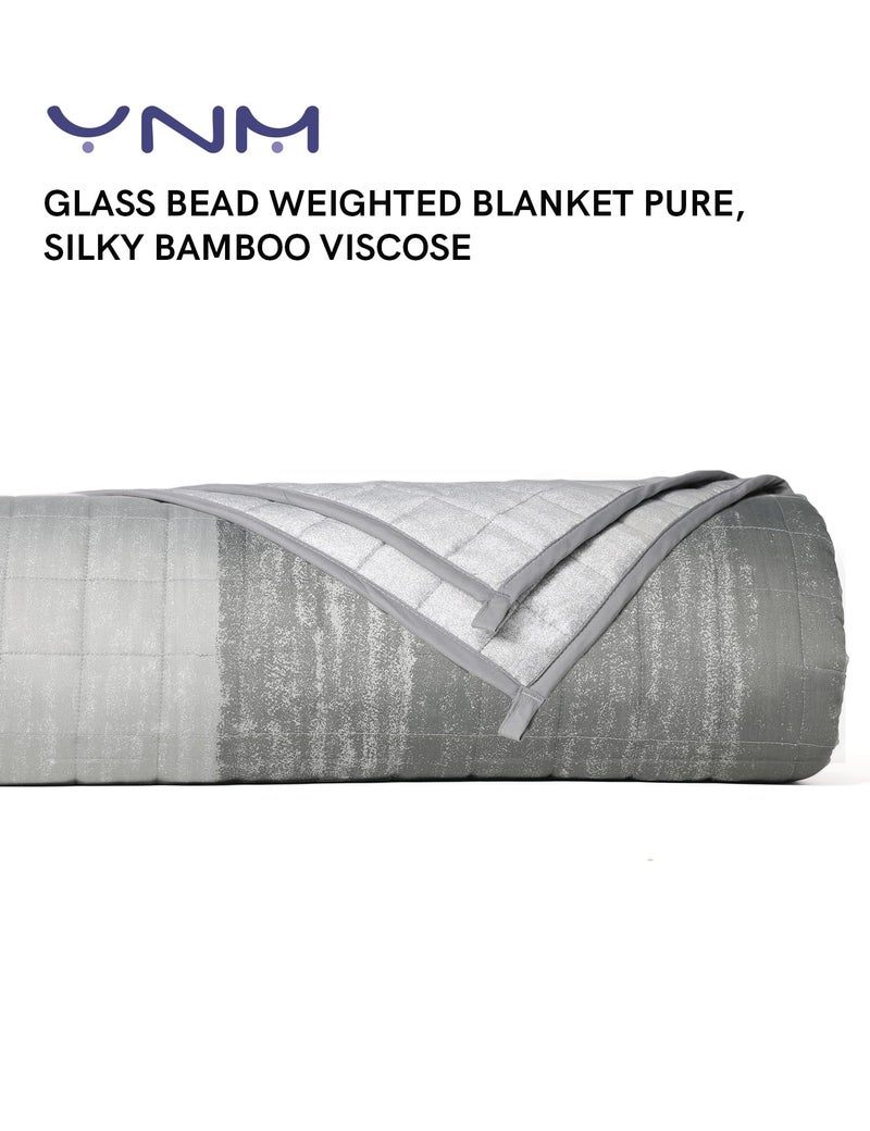 YnM Cooling Weighted Blanket â€” Oeko-Tex Certified Material (Gradient Dark Grey, 60"x80" 20lbs), Suit for One Person(~190lb) Use on Queen/King Bed - Image 2