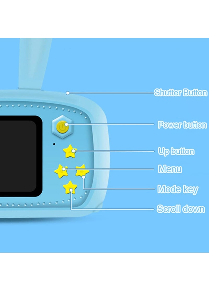 JAJEEK Kids Camera – HD Video Camcorder for Boys & Girls, 2.0 Inch Screen, Rechargeable, Perfect for Children Ages 3-10, Ideal for Birthday and Christmas Gifts (White 16GB / Blue 8GB)  - Image 4