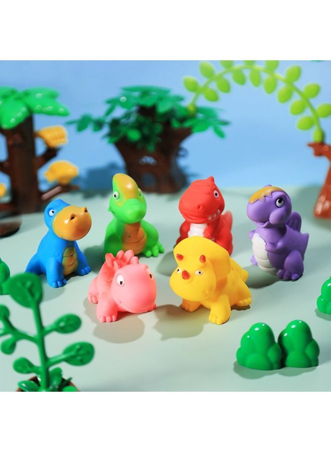 NIBEMINENT 6-Piece Dinosaur Design Bath Toy Set - Image 2