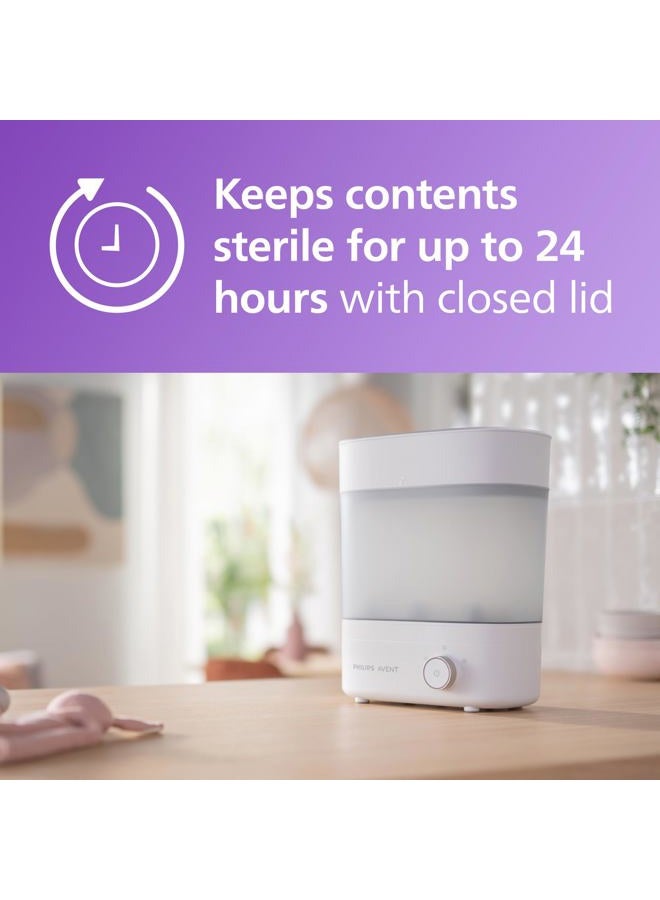 Avent Philips Avent Baby Bottle Sterilizer and Dryer Premium, Removes 99,9% of Bacteria, Chemicals Free, Capacity 6 Bottles/Teats/Accessories, Modular Space Saving Design, Model SCF293 - Image 4