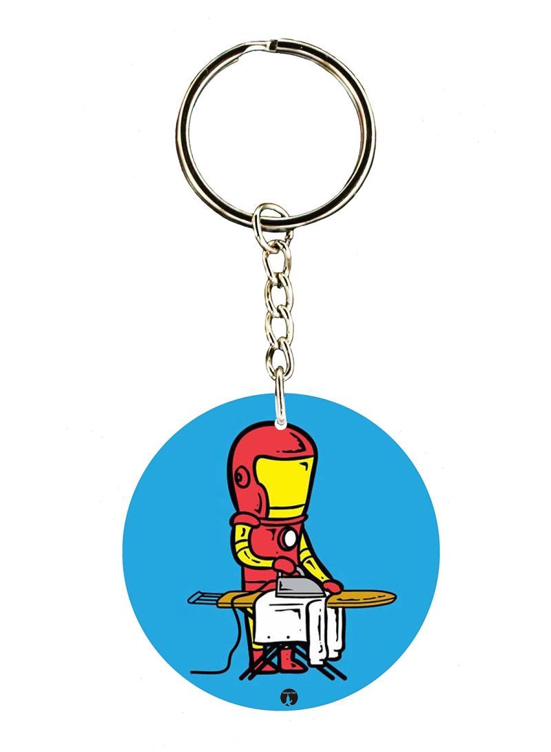 RKN Iron Man Double Side Printed Keychain