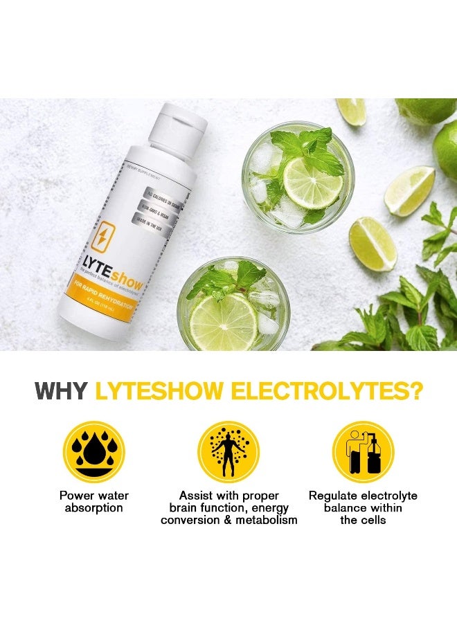 LyteLine (1 Bottle + 1 Travel Flask) - LyteShow - Electrolyte Concentrate for Rapid Rehydration - NO Sugars, NO Additives - 40 Servings (With Magnesium, Potassium, Zinc) - Image 2