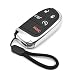 MECHCOS Fit for Jeep Compass Renegade Grand Cherokee Dodge Durango Hornet Challenger Charger Ram Promaster 1500 2500 3500 Chrysler 300 Fiat 500X Silver Key Fob Cover Case Holder Protector Accessories - Image 2