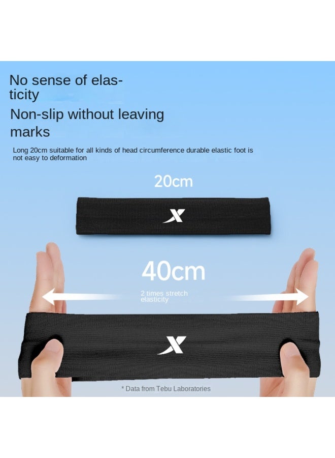 XTEP Sports Headband For Fitness Running Badminton Basketball Men And Women Fashion Breathable Sweat-absorbing Sweat-wicking Anti-sweat Headband - Image 3