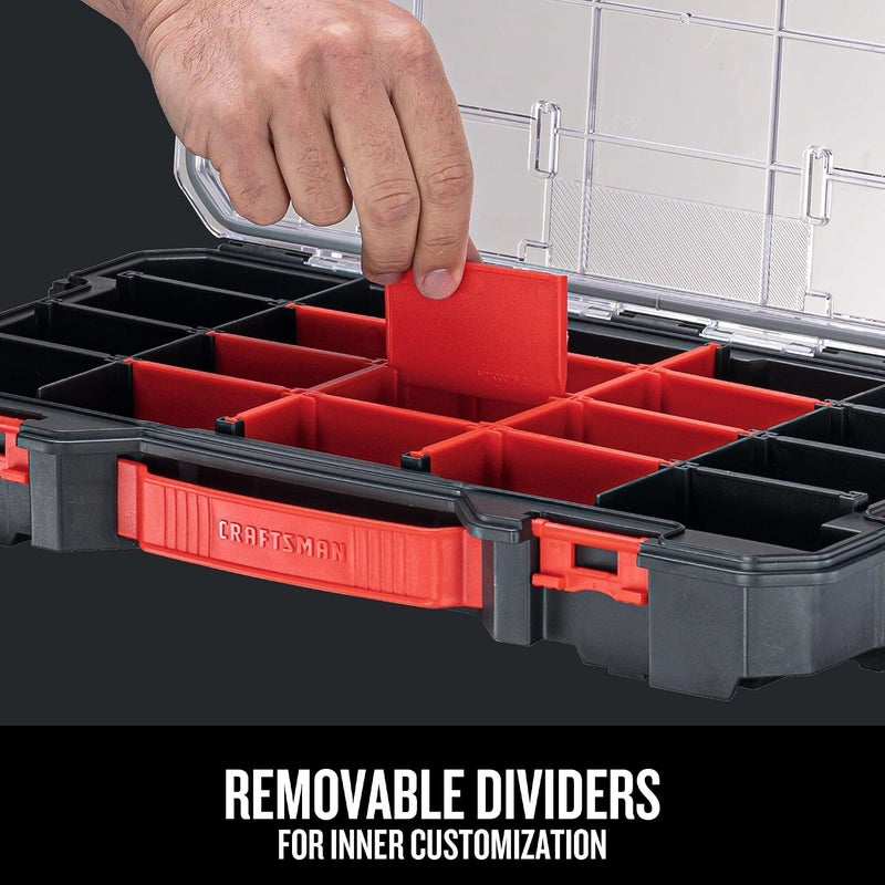 CRAFTSMAN VERSASTACK 20-Compartment Storage Organizer with Secure Latch - Image 3