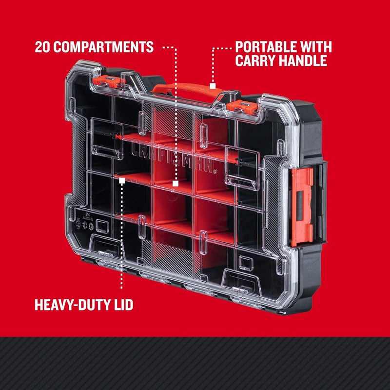 CRAFTSMAN VERSASTACK 20-Compartment Storage Organizer with Secure Latch - Image 2
