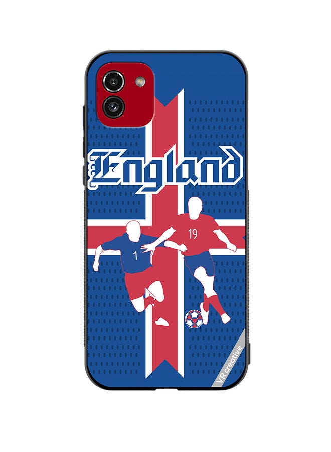VR CREATIVE Protective Case Cover For Samsung Galaxy A03 Sports Soccer Football England Design Multicolour - Image 1
