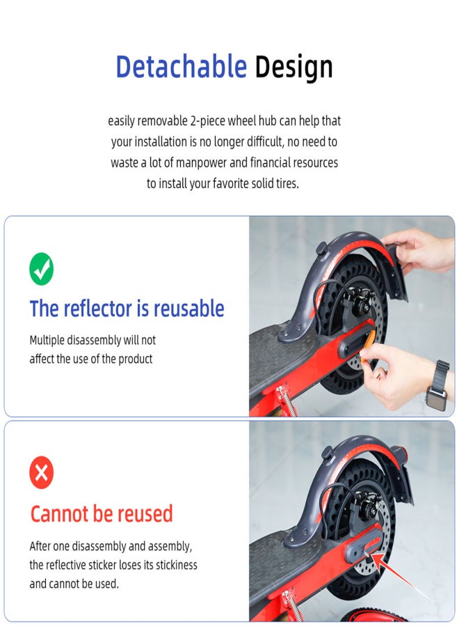 Ulip Rear Shock Absorber Electric Scooter Suspension Kit with Remote Control LED Taillight Rear Mudguard Wheel Hub Decorative Cover Compatible with Pro/Pro2 Scooters - Image 5