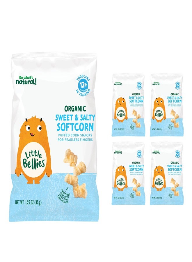 Little Bellies Organic Sweet & Salty Softcorn Toddler Snack (5 x 1.25 oz Individual Packs) - Image 1