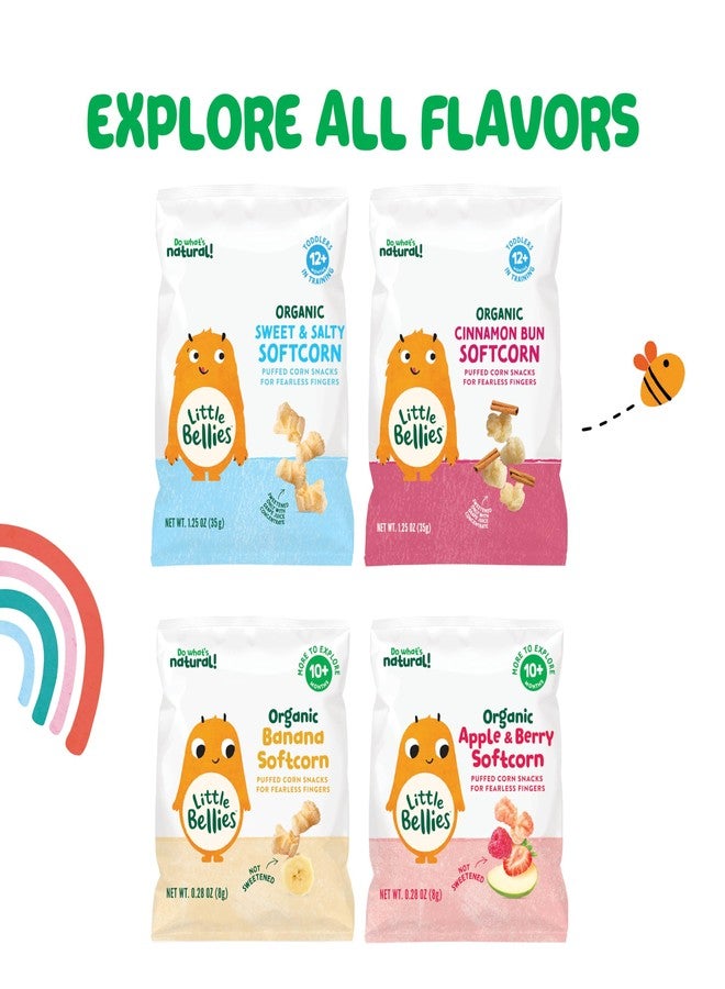 Little Bellies Organic Sweet & Salty Softcorn Toddler Snack (5 x 1.25 oz Individual Packs) - Image 5