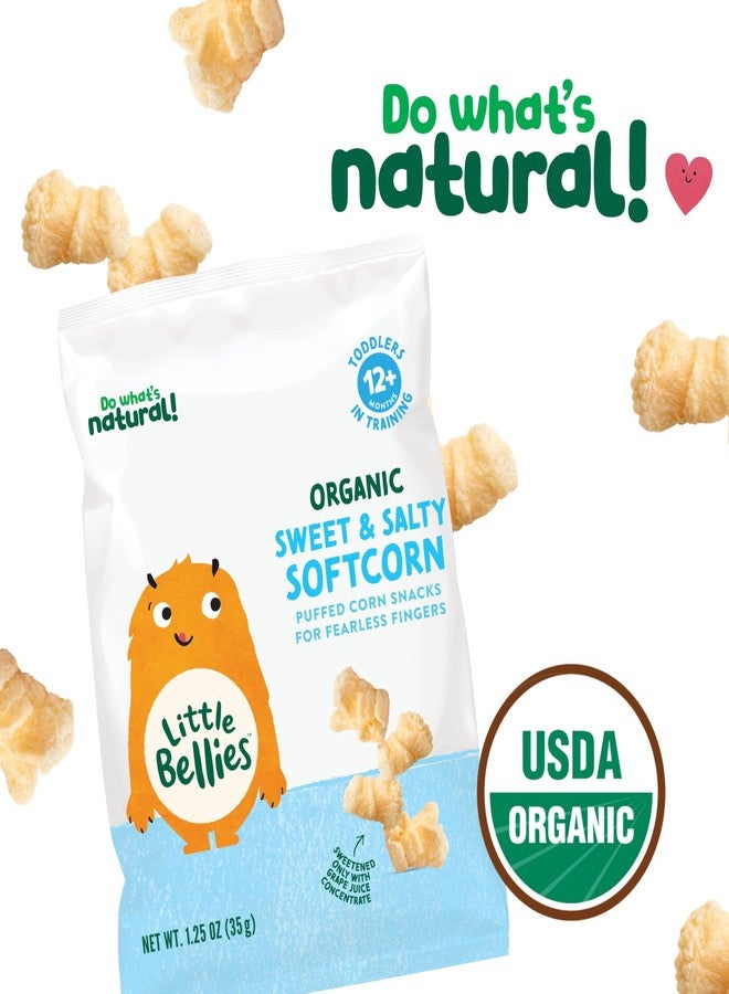 Little Bellies Organic Sweet & Salty Softcorn Toddler Snack (5 x 1.25 oz Individual Packs) - Image 2
