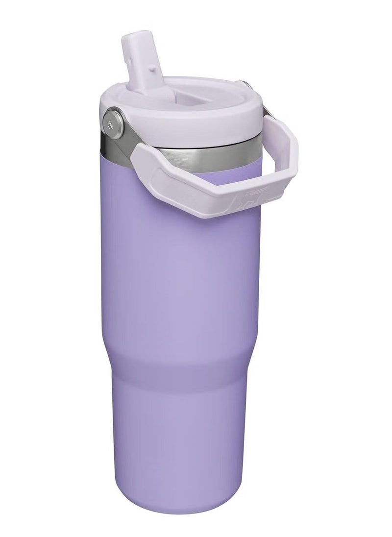 Stanley - IceFlow Stainless Steel Tumbler with Straw - Vacuum Insulated Water Bottle for Home, Office or Car - Reusable Cup with Leak-Resistant Flip Straw, Keeps Drinks Cold for 12 Hours or Iced for 2 Days, 30 oz Lavender – Durable, Stylish Hydration for On-the-Go - Image 1