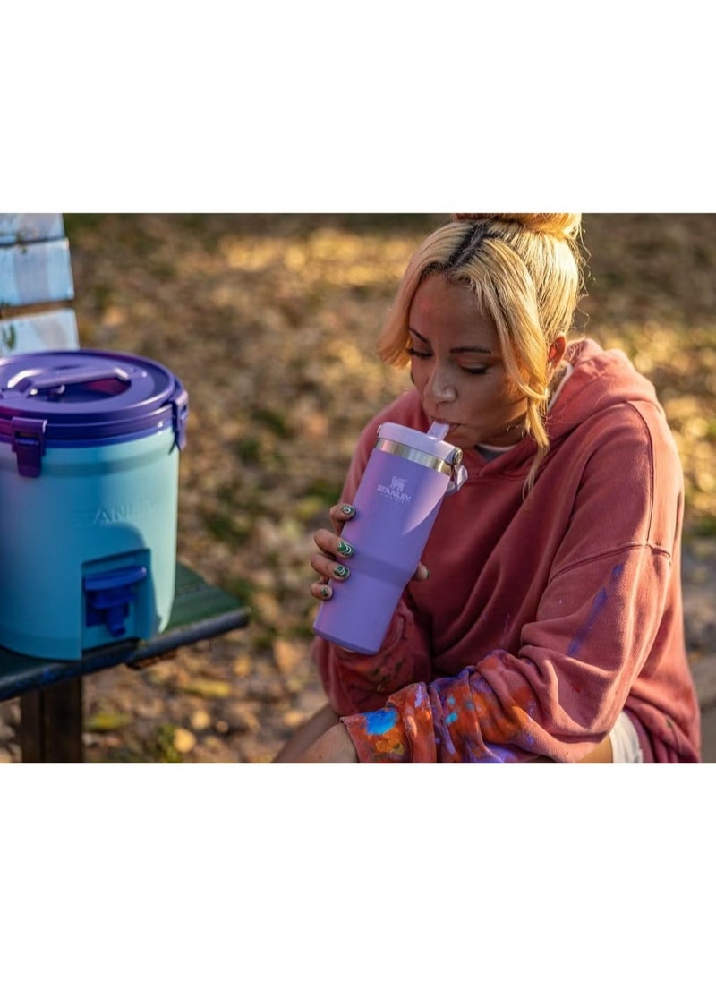 Stanley - IceFlow Stainless Steel Tumbler with Straw - Vacuum Insulated Water Bottle for Home, Office or Car - Reusable Cup with Leak-Resistant Flip Straw, Keeps Drinks Cold for 12 Hours or Iced for 2 Days, 30 oz Lavender – Durable, Stylish Hydration for On-the-Go - Image 1