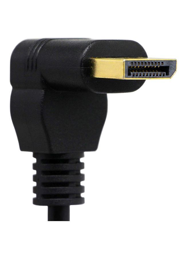 نيبمينينت كابل محول بمنفذ بزاوية 90 درجة ذكر إلى منفذ ديسبلاي بورت أنثى أسود - Image 2
