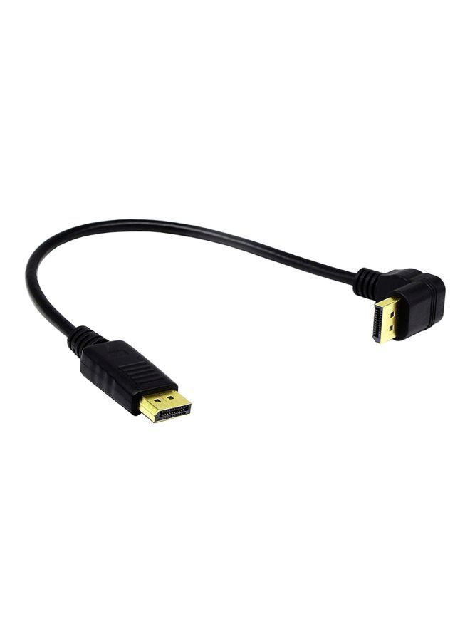 نيبمينينت كابل محول بمنفذ بزاوية 90 درجة ذكر إلى منفذ ديسبلاي بورت أنثى أسود - Image 1
