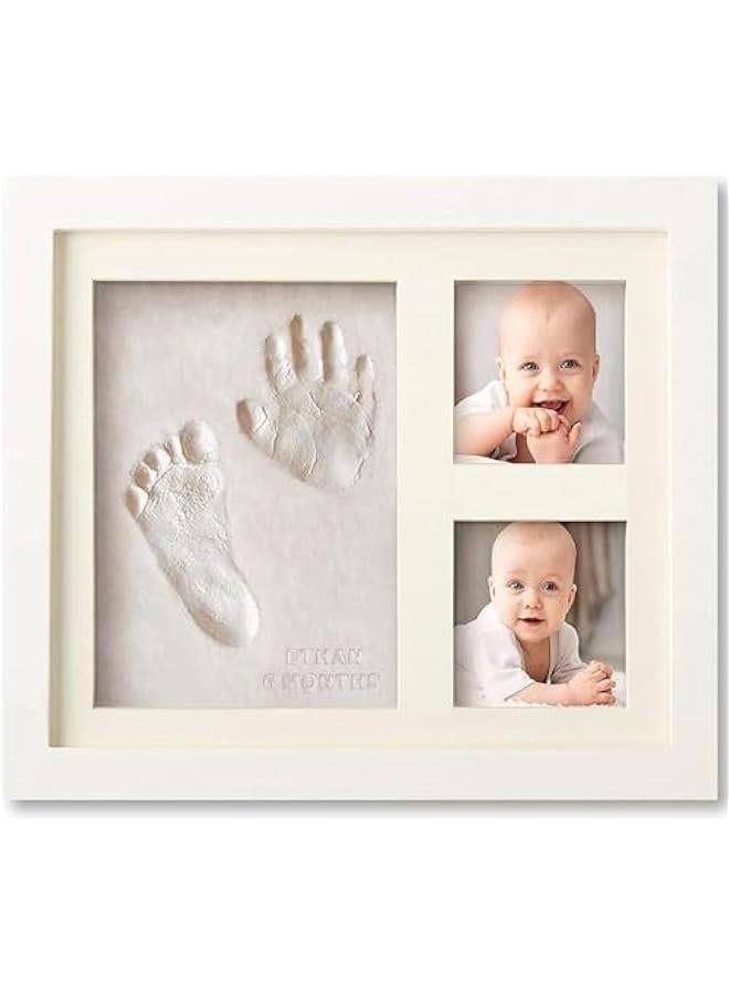 HOOKOR Baby Footprint Kit, Baby Foot and Hand Print Kit, Baby Keepsake Frame, Nursery Pictures Frames, Hand Print Mold Kit, New Mom Gifts, Baby Newborn Essentials Must Haves, Baby Shower Gifts - Image 1