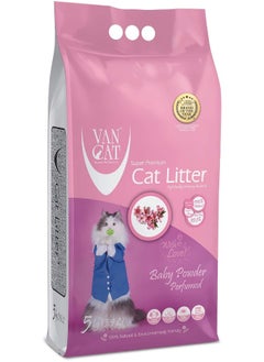 VAN CAT Van Cat White Clumping Bentonite Cat Litter Baby Powder 5Kg 
