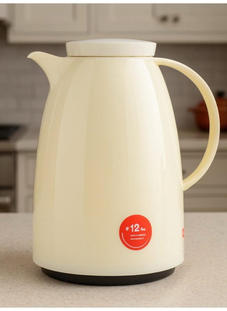 باصرة ترمس شاي و قهوه فاخر باصرة لون بيج 1 لتر - Image 1