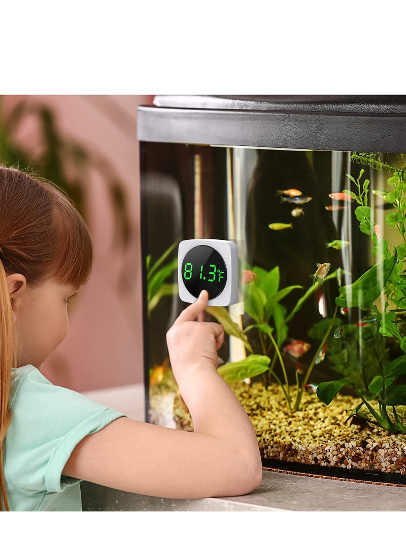 SYOSI SYOSI Digital Aquarium Thermometer, LED Display Thermometer for Aquarium Fish Tank Accurate Temperature Sensor High Accurate to ±0.9°F Fish Tank Thermometer with LED Touch Screen  - Image 2