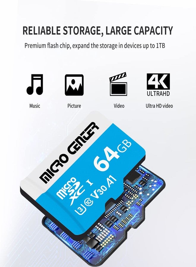 INLAND Micro Center 64GB microSDXC Card 2 Pack, Nintendo-Switch Compatible Micro SD Card, UHS-I C10 U3 V30 4K UHD Video A1 R/W Speed up to 95/30 MB/s Flash Memory Card with Adapter (64GB x 2) - Image 5