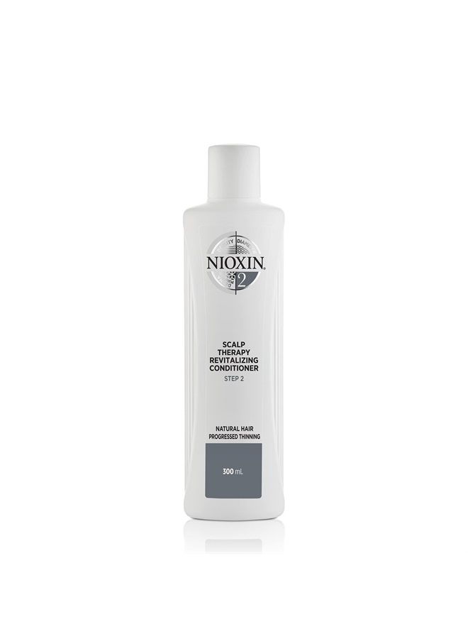 Nioxin System 2 Scalp Therapy Conditioner with Peppermint Oil, Treats Dry Scalp, Provides Moisture Control & Balance, For Natural Hair with Progressed Thinning, 10.1 fl oz