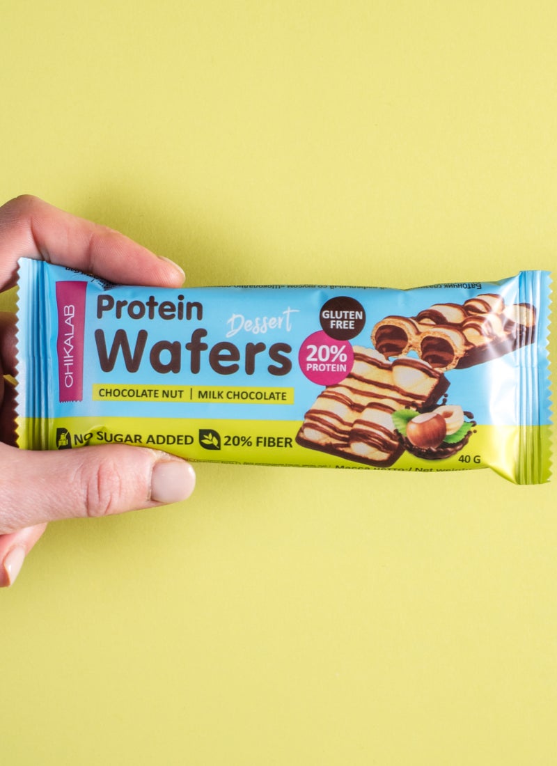 Chikalab Dessert Milk Chocolate & Chocolate Hazelnut Protein Wafer - Image 4