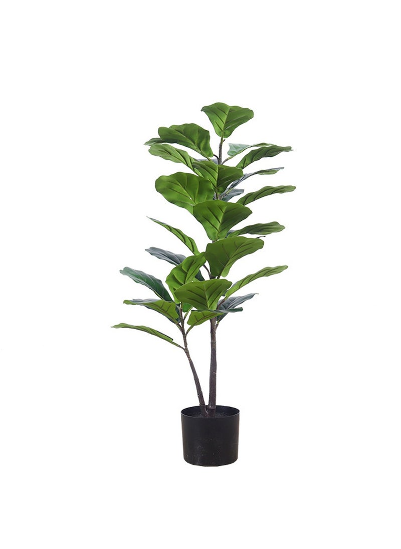 Viden The simulated plant 90cm fiddle leaf fig supports the beauty of your home, maintenance-free, worry-free, versatile, and unlocks the aesthetics of double-branched branches.  - Image 1