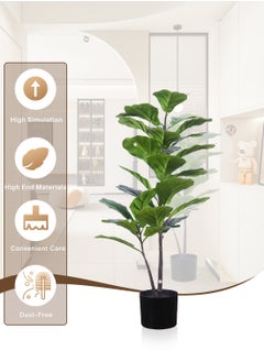 Viden The simulated plant 90cm fiddle leaf fig supports the beauty of your home, maintenance-free, worry-free, versatile, and unlocks the aesthetics of double-branched branches.  - Image 2