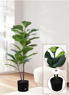 Viden The simulated plant 90cm fiddle leaf fig supports the beauty of your home, maintenance-free, worry-free, versatile, and unlocks the aesthetics of double-branched branches.  - Image 4