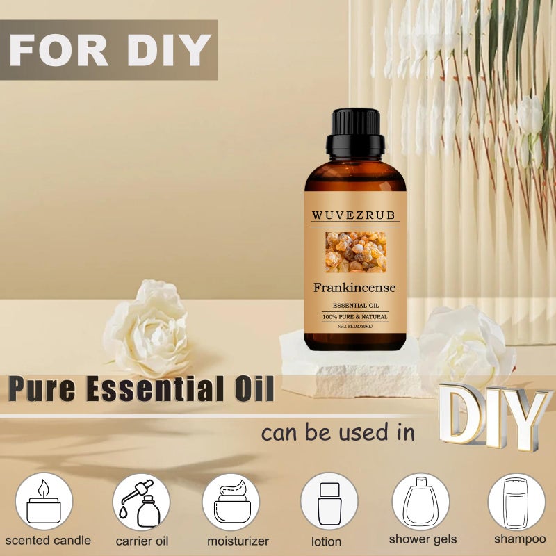 Wuvezrub Frankincense Essential Oils, 30ML Pure and Natural Essential Oil for Aromatherapy Diffuser - Frankincense /1 Fl Oz - Image 3