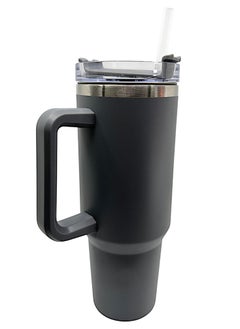 YOLO Hot and Cold Stainless Steel Flow State Vacuum Insulated Tumbler with Lid and Straw for Water, Iced Tea or Coffee, Smoothie, and More, Cream -Grey, Size -40oz or 1.20Liters  - Image 1