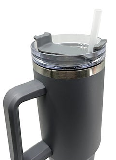 YOLO Hot and Cold Stainless Steel Flow State Vacuum Insulated Tumbler with Lid and Straw for Water, Iced Tea or Coffee, Smoothie, and More, Cream -Grey, Size -40oz or 1.20Liters  - Image 4