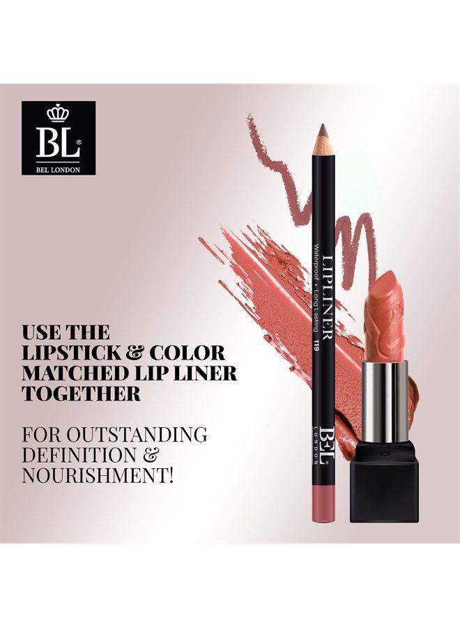 BL Color Matched Lip Liner & Lipstick Set (Coral) - Full-Coverage Argan Long Lasting Lipstick and Lip Liner Set With Natural Oils for Nourishment, Hydration, & Protection - Chemical-Free - Image 5