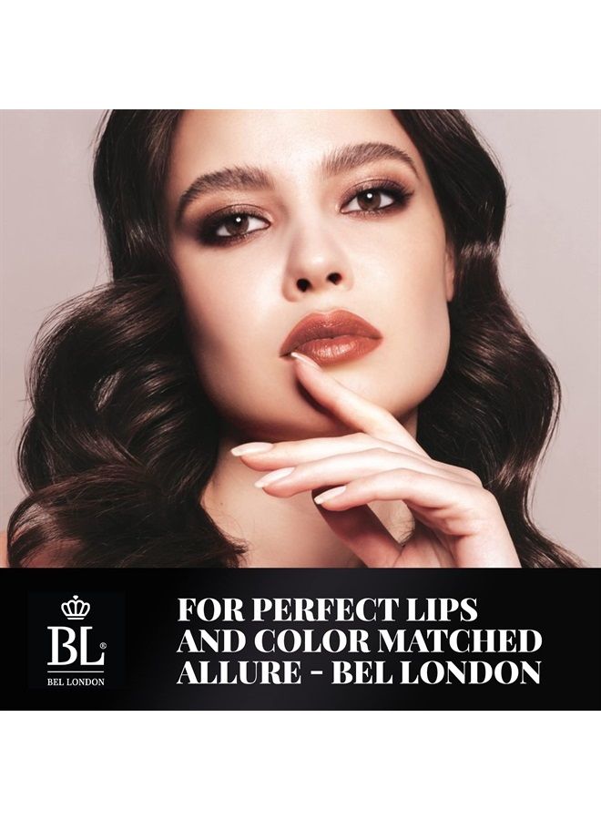 BL Color Matched Lip Liner & Lipstick Set (Coral) - Full-Coverage Argan Long Lasting Lipstick and Lip Liner Set With Natural Oils for Nourishment, Hydration, & Protection - Chemical-Free - Image 4
