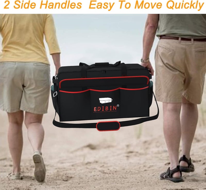 EDIBIN 22 inch Griddle Carry Bag Fit for Blackstone 22 inch Griddle with Hood Lid and Stand,Perfect Fit for Blackstone 22 inch Griddle with Hood and Stand Heavy Duty 600D Waterproof griddle carry bag - Image 3