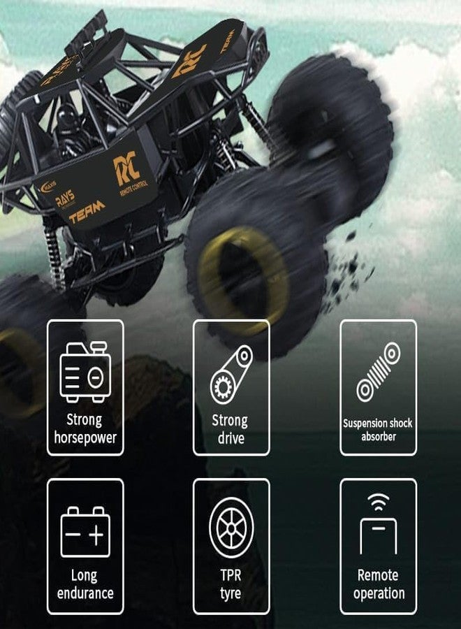 V21 Rock Crawler Car with Smoke Offroader Rc Car High Speed 5 Functions 1:16 RC Car with Smoke Fog Styled Climbing Monster Truck Rechargeable Remote Control Car for Kids 【Colors as Per Stock】 (Large) - Image 4