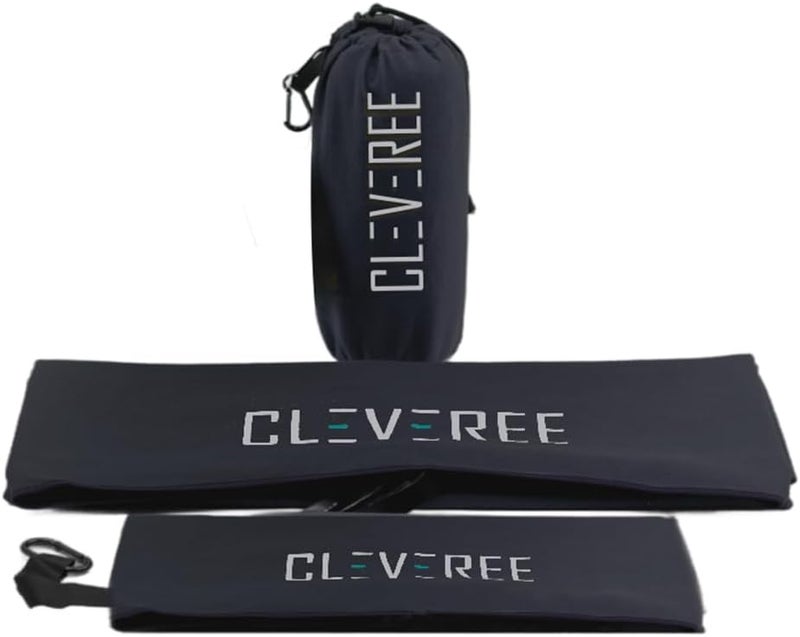 CLEVEREE Beach Towel for Men and Women 150x 90cm- Large Towel- Swimming Microfiber Towel- Highly Absorbent Fast drying Towel- Beach Towels for Adults With Carry bag (Bold Black) - Image 1
