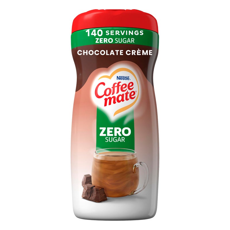 Coffee Mate كريم قهوة كوفي ميت خالي من السكر بنكهة الشوكولاتة الكريمية، 10.2 أونصة - Image 1