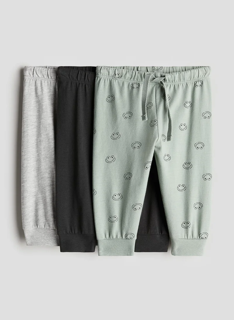 H&M 3-Pack Cotton Jersey Joggers