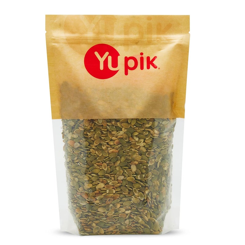Yupik Dry Roasted Pumpkin Seeds, No Shell, 2.2 lb (35.3 oz), Gluten-Free, GMO-Free, Kosher, Shelled Pepitas, Unsalted, Oil-Free, Plant-Based Protein, Fiber Source, Ideal for Baking & Topping - Image 1