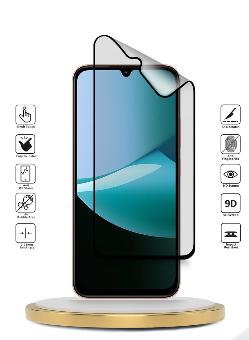 دبليو تيك حامية شاشة كاملة الغراء مات مرنة نانو سيراميك متميزة 4G/5G لجهاز Xiaomi Redmi 15C 2025 (MSCNMN) - شفاف/أسود - Image 1