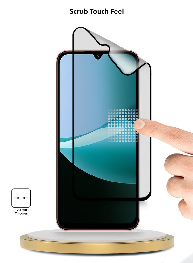 دبليو تيك حامية شاشة كاملة الغراء مات مرنة نانو سيراميك متميزة 4G/5G لجهاز Xiaomi Redmi 15C 2025 (MSCNMN) - شفاف/أسود - Image 3