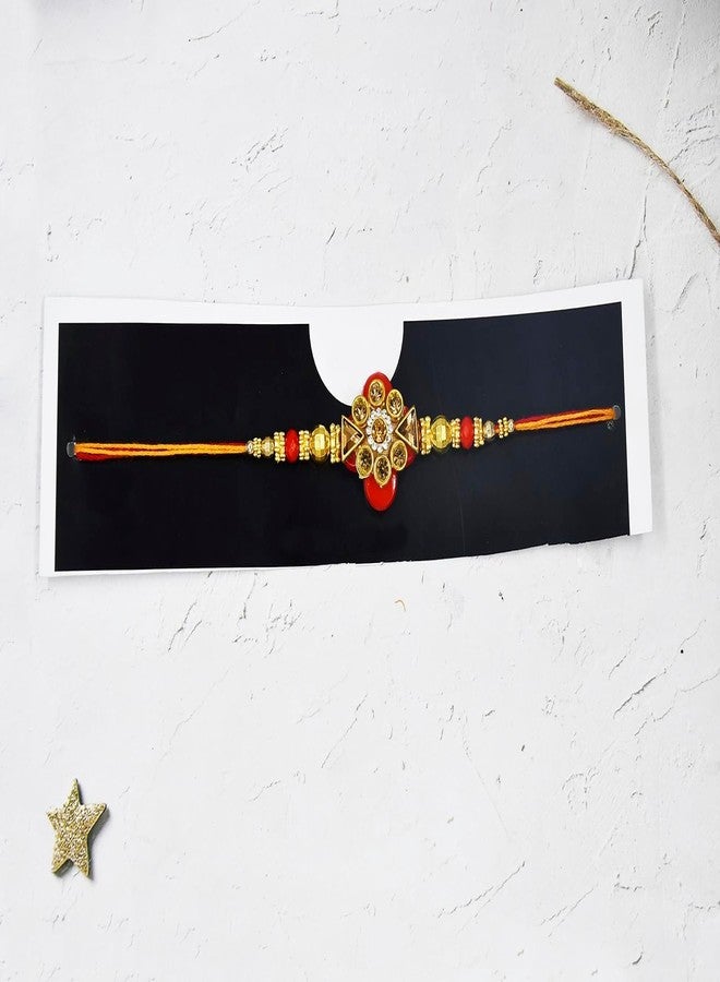 Natali Traders Rakhi Set for Brother Pack of 6 | Designer Rakhi Combo Set for Raksha Bandhan | Handmade Rakhis with Roli Chawal Packet - Image 5